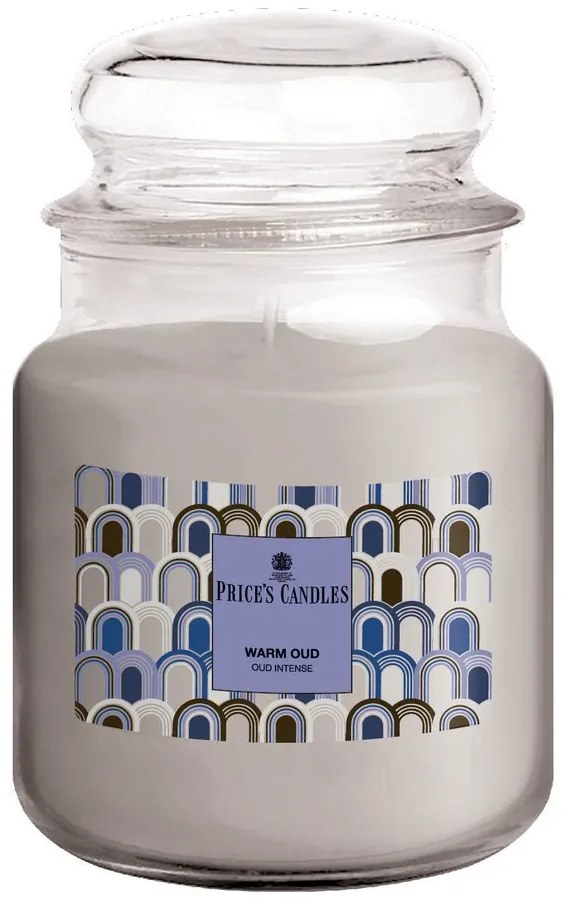 Price´s Price's MIDI vonná svíčka ve skle Warm Oud - hoření 80h