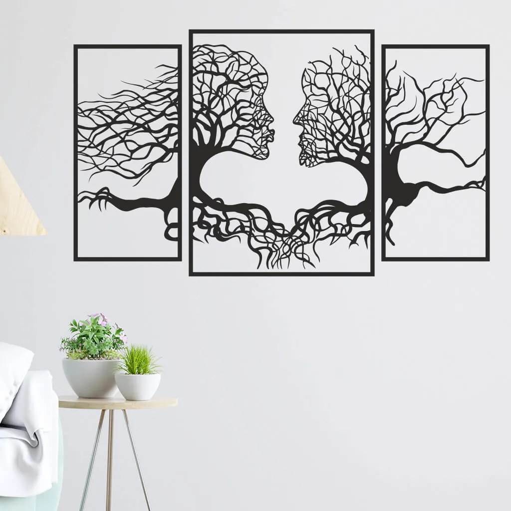 Veselá Stena Samolepka na stenu na stenu Duša lesa Farba: čierna, Veľkosť: 80 X 48 cm