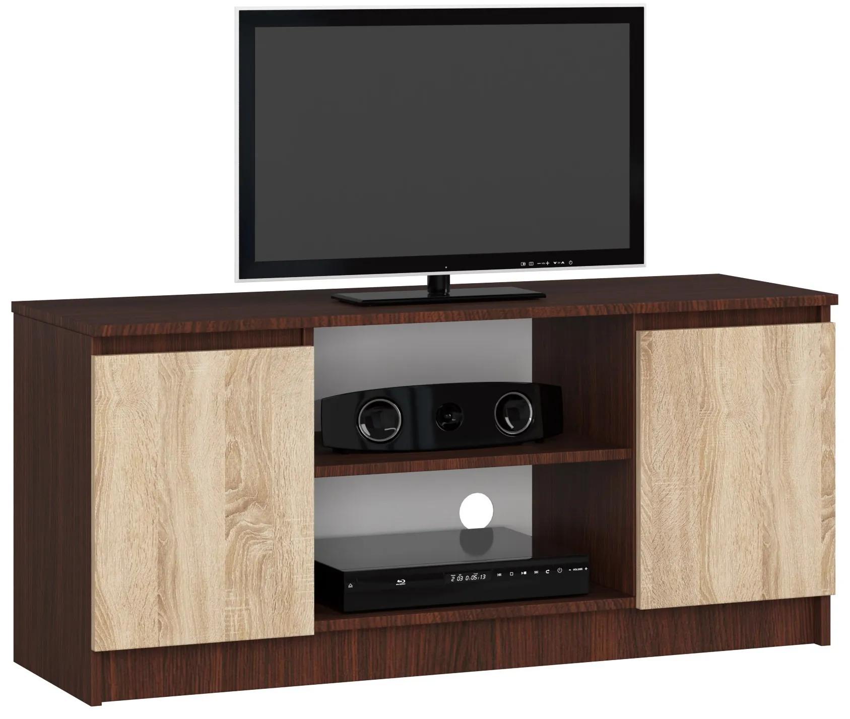 TV stolík Darian (wenge + dub sonoma). Akcia -19%. Vlastná spoľahlivá doprava až k Vám domov. 1069383