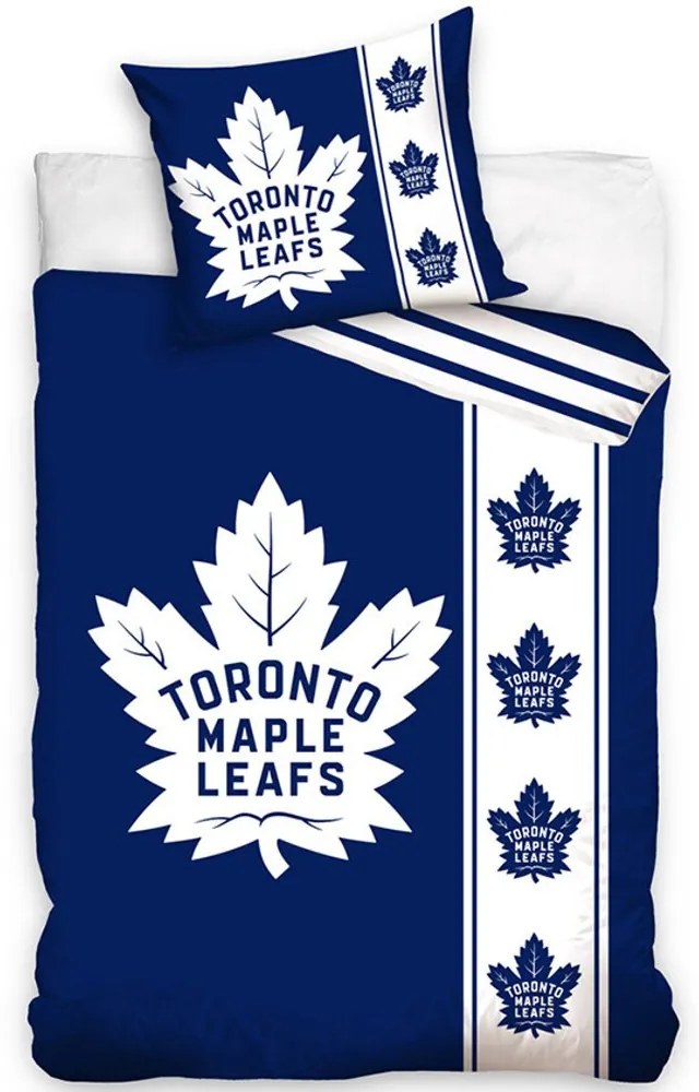 Mikroplyšové posteľné obliečky NHL Toronto Maple Leafs - 70 x 90 cm + 140 x 200 cm