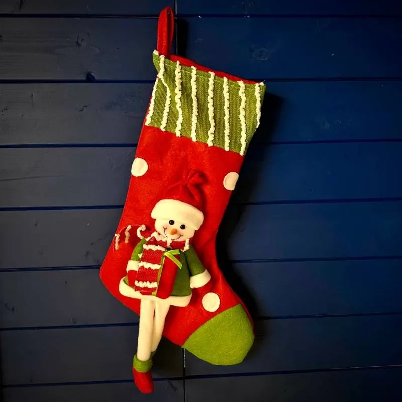 DECOLED Vianočná pančucha s beruškou, 50 cm