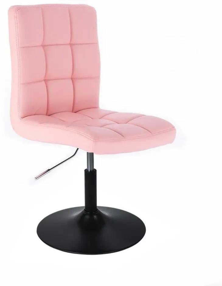 LuxuryForm DESIGN Stolička TOLEDO na čiernom tanieri - ružová