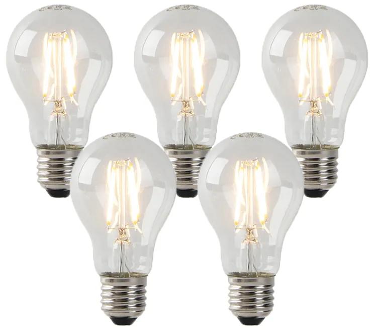 Sada 5 LED žiaroviek E27 číre 3W 250lm 2200K