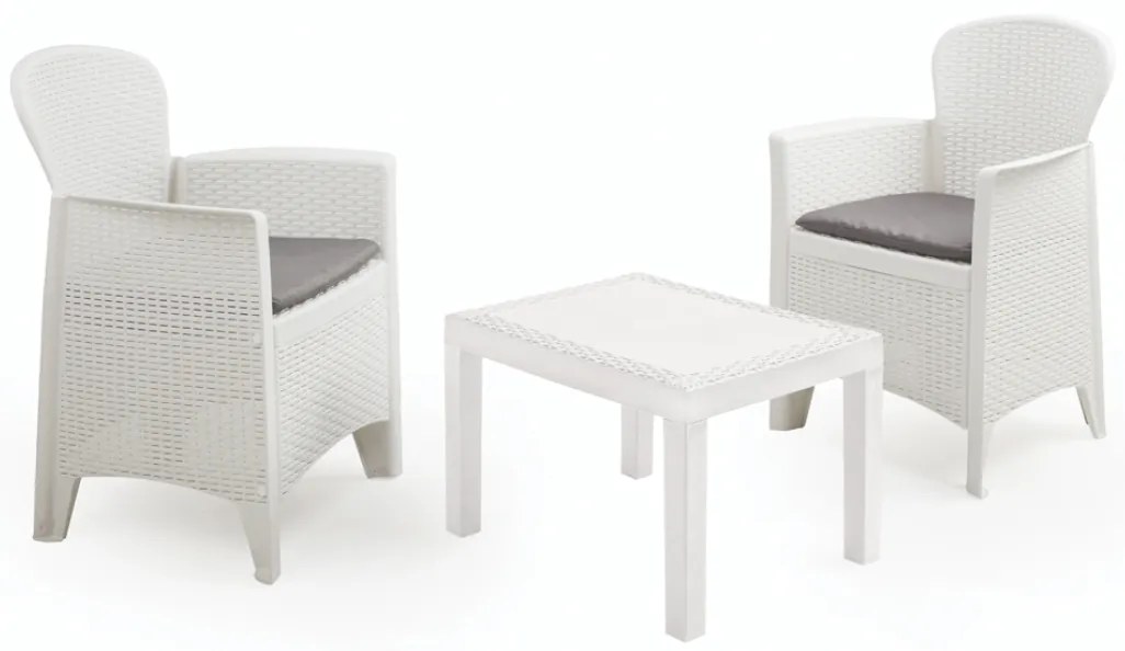 I.P.A.E-Progarden Záhradný set AKITA, 3-dielny, biela