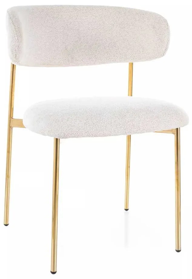 Jedálenská stolička Sally III, krémová / zlatá
