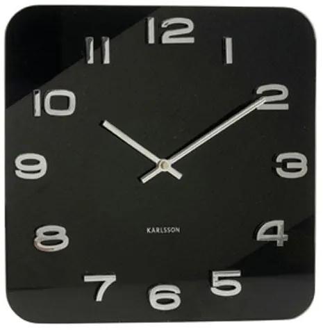 Hodiny Karlsson Vintage 4398 hranaté čierne 35cm