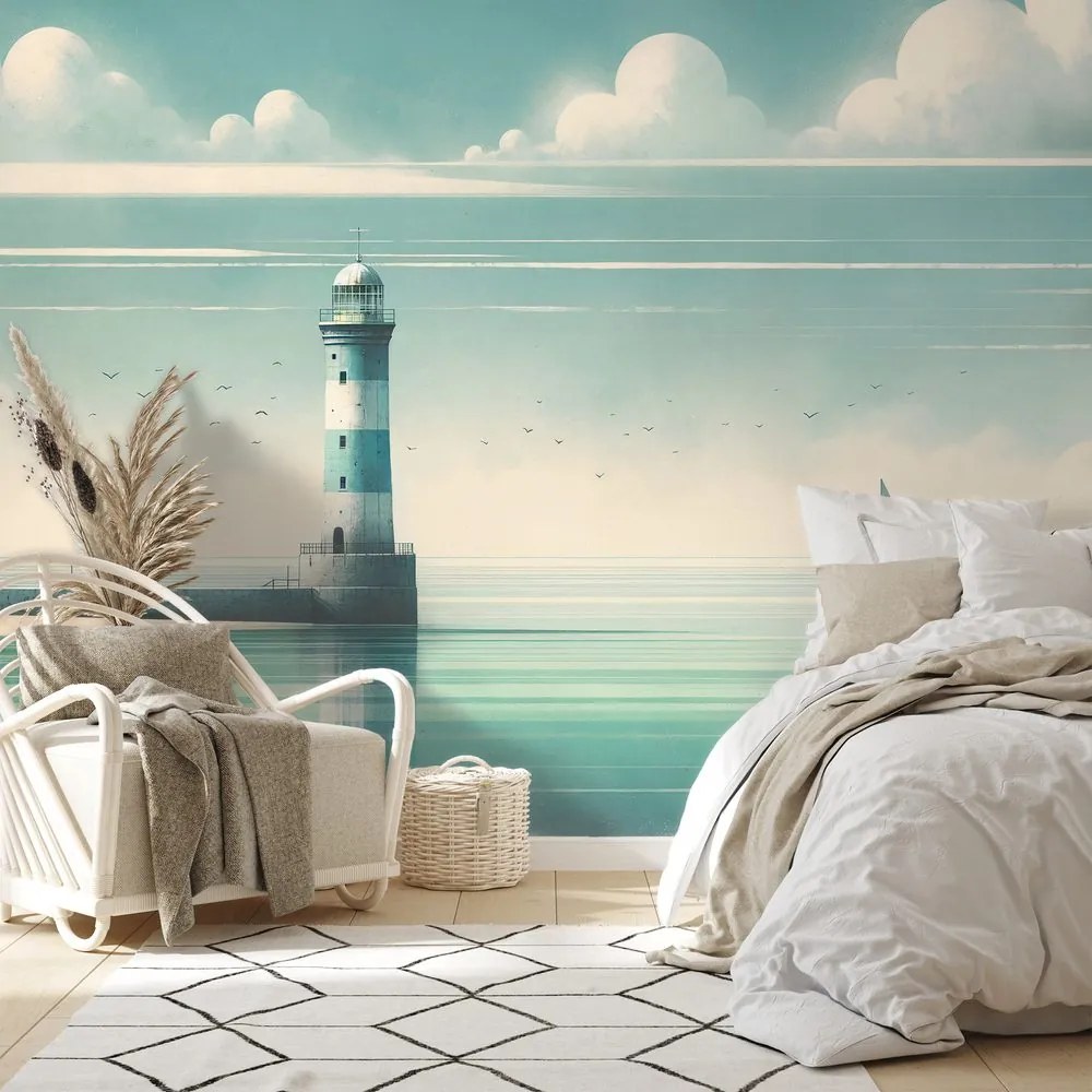 Tapeta maják na pokojnom mori