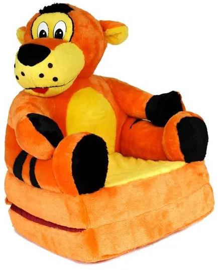 Detské plyšové rozkladacie kresielko TIGRÍK
