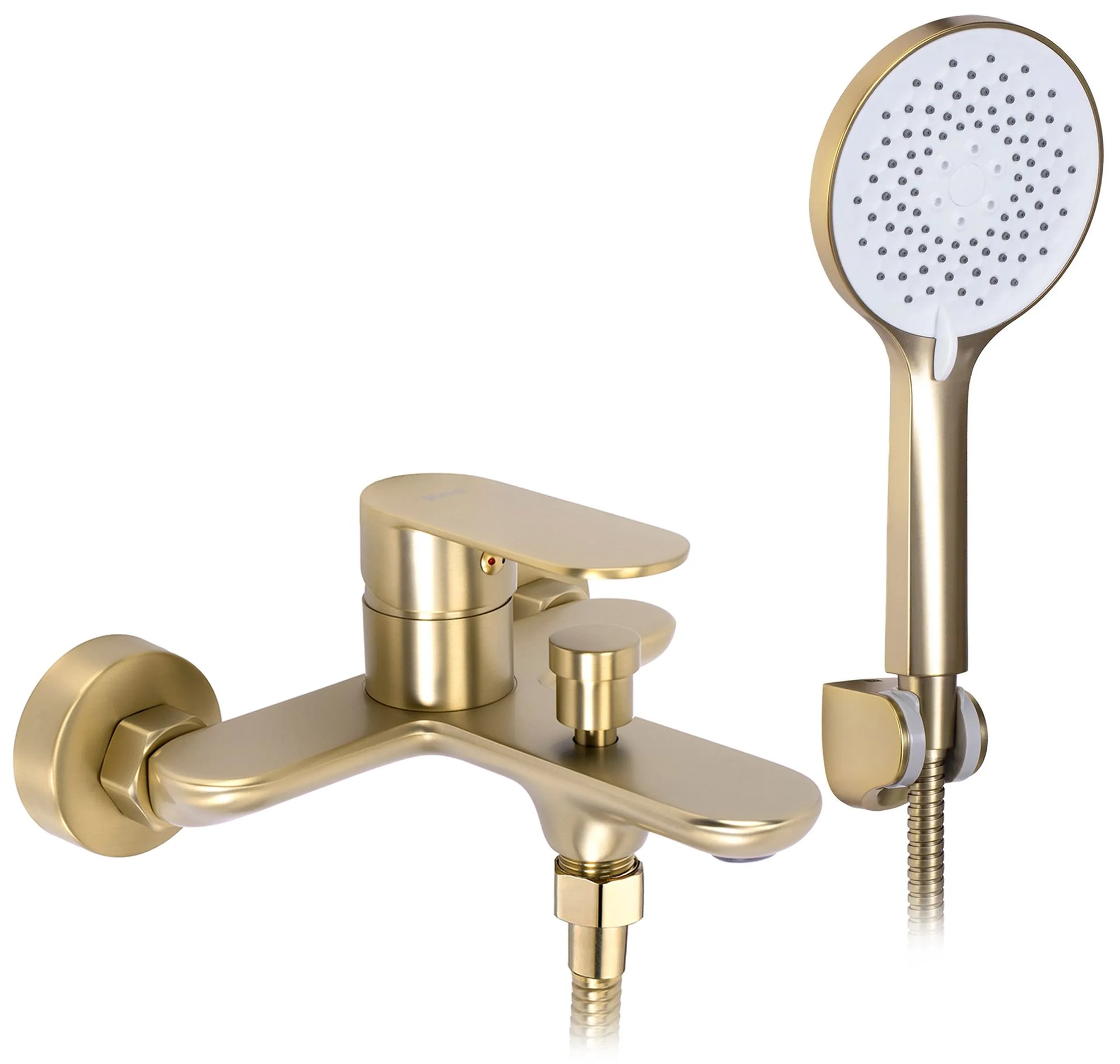 Rea Drop, vaňová batéria s ručnou sprchovou súpravou, 150 mm, zlatá matná, REA-B6399