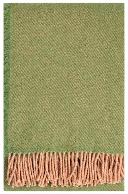 Vlnená deka Ilo 130x200, olivová / Finnsheep