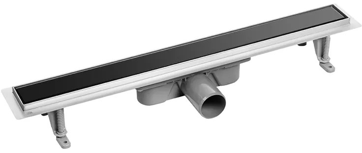 Laveo Basso, lineárny odtok s mriežkou 90 cm, čierna matná, LAV-COB_790S