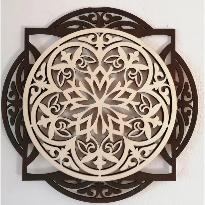 Drevený dekoratívny obraz s elegantným vzorom - mandala I SENTOP PR0304