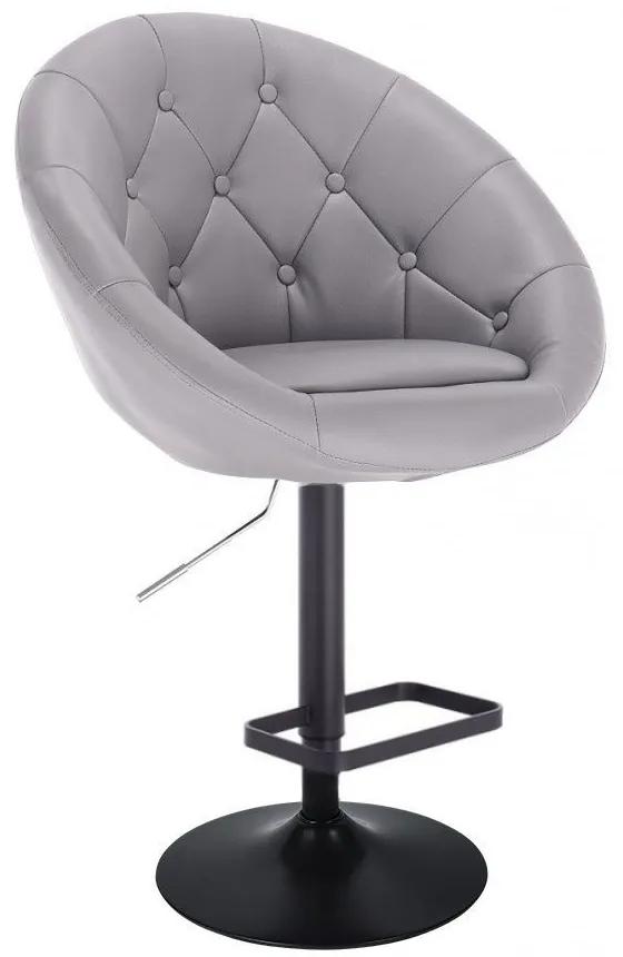 LuxuryForm DESIGN Barová stolička VERA na čiernom tanieri - šedá