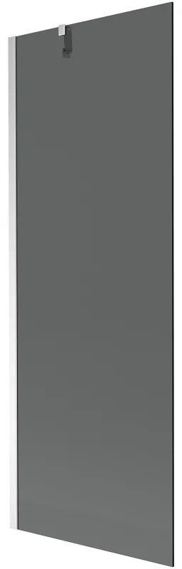 Mexen Next, vaňová zástena 1-krídlová 70 x 150 cm, fixné krídlo, 6 mm šedé sklo, chrómový profil, 895-070-000-00-40-01