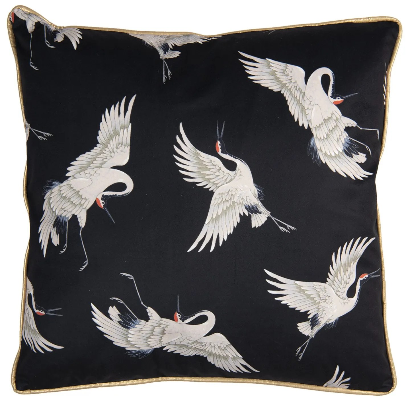 Čierny zamatový vankúš s čapy - 45 * 45 cm