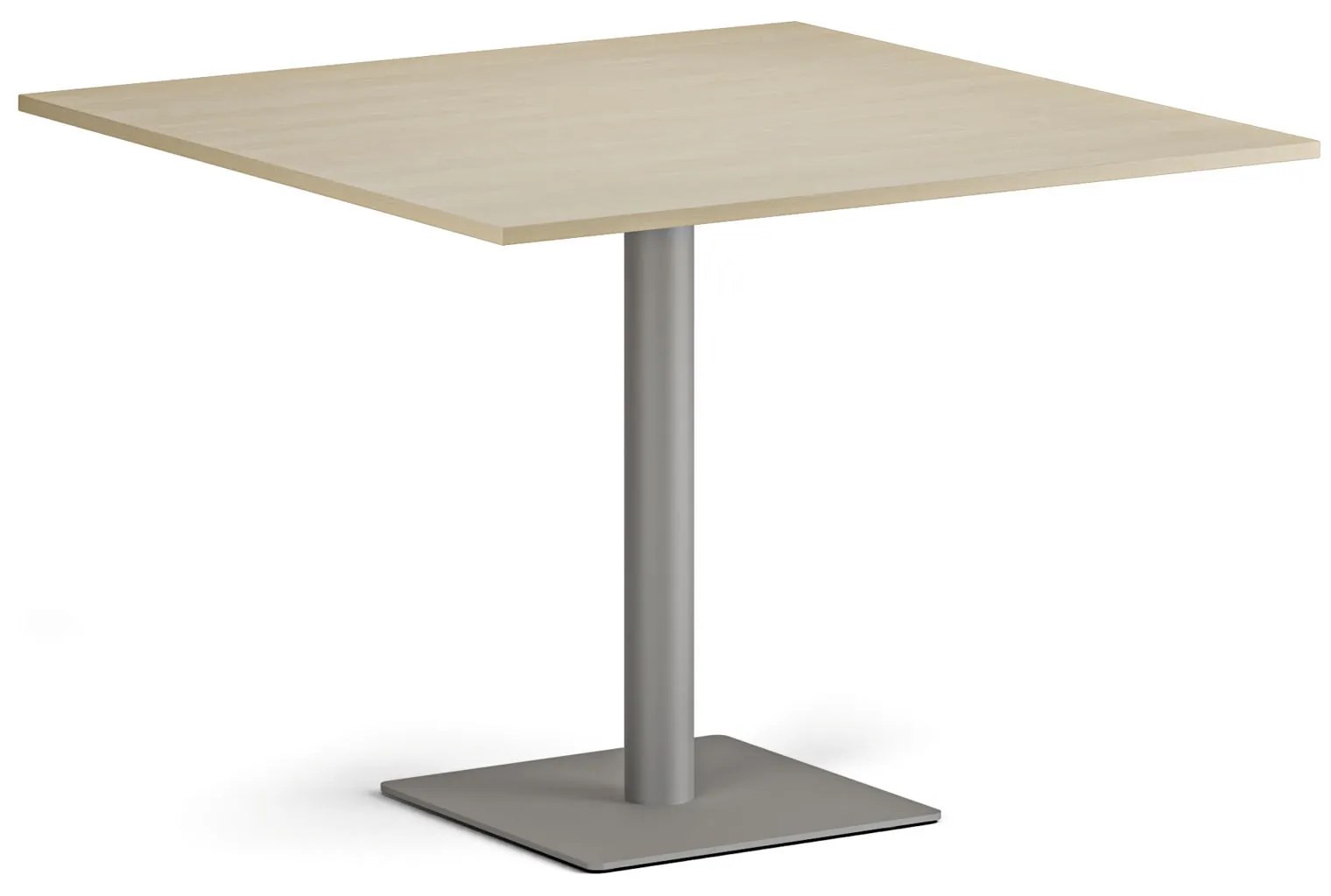 Konferenčný stolík ENZO, 100x100 cm, sivostrieborná podnož, breza