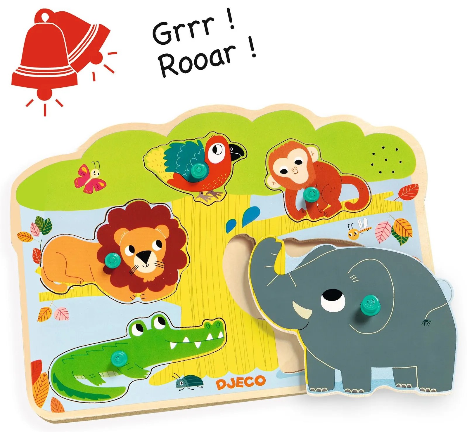 Vkladacie zvukové puzzle na doske - Baobab