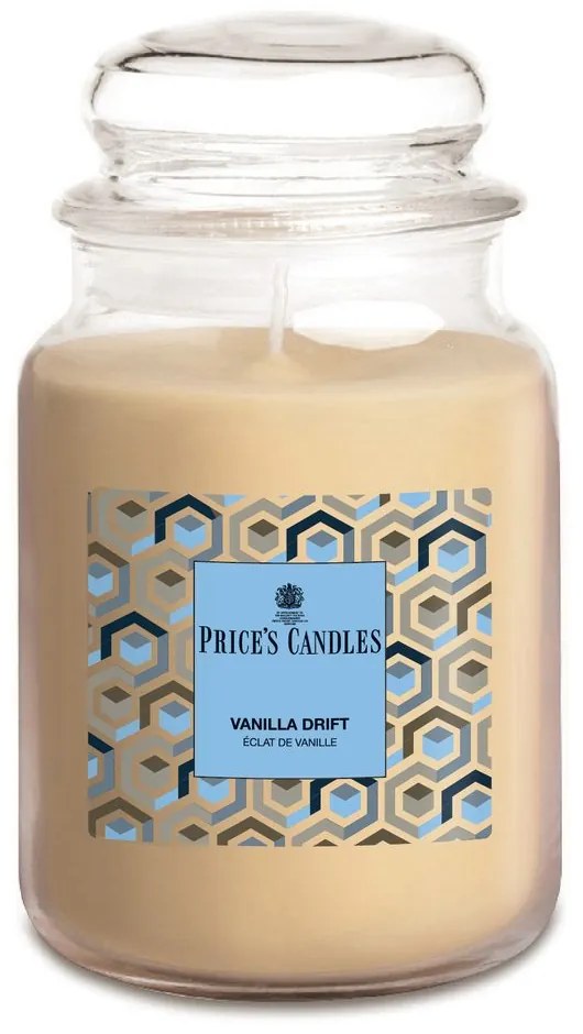 Price´s Price's MAXI vonná svíčka ve skle Vanilla Drift - hoření 130h