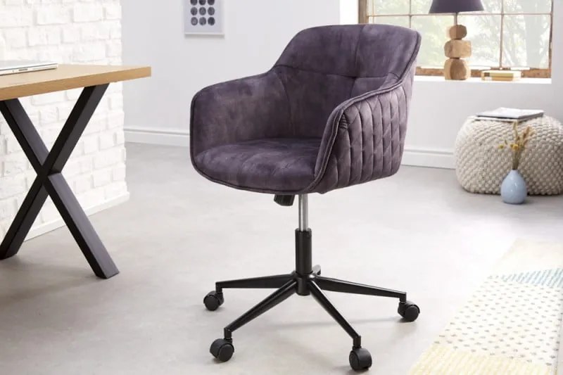 Kancelárske kreslo Euphoria dark grey velvet Kancelárske kreslo Euphoria dark grey velvet