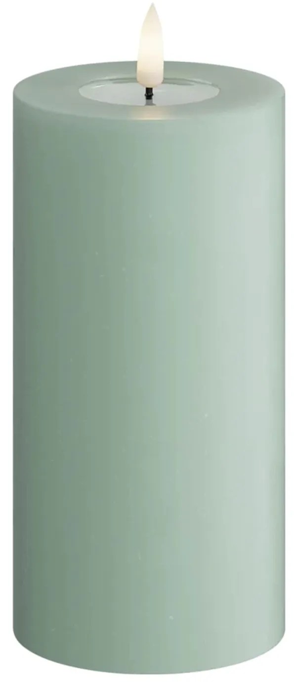 DeluxeHomeart LED sviečka Salvie Green 15 cm