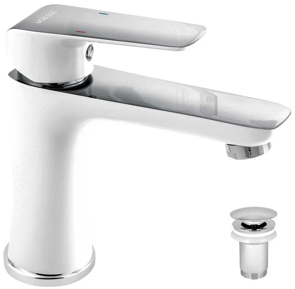 Novaservis Nobless Tina, umývadlová batéria s odpadovou súpravou, chrómová, 38003,1