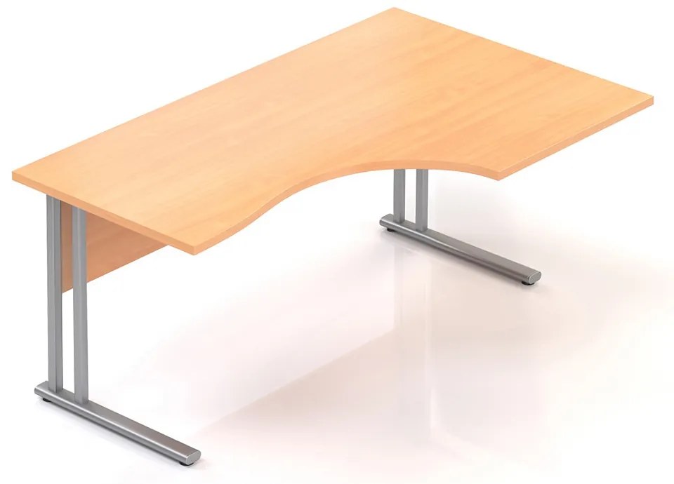 Ergonomický stôl Visio 160 x 100 cm, pravý, buk