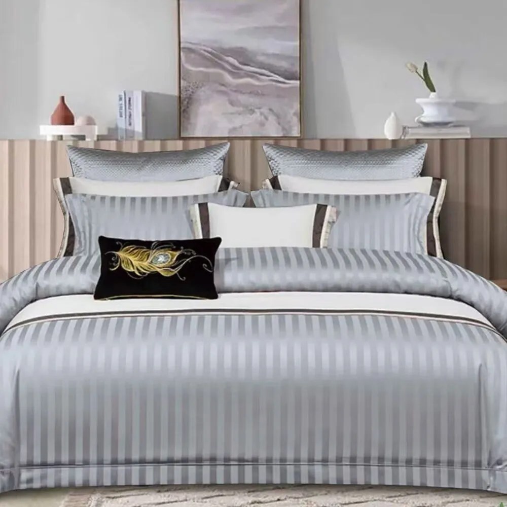 Saténové obliečky KRELA SILVER 3-dielna súprava 140x200 cm