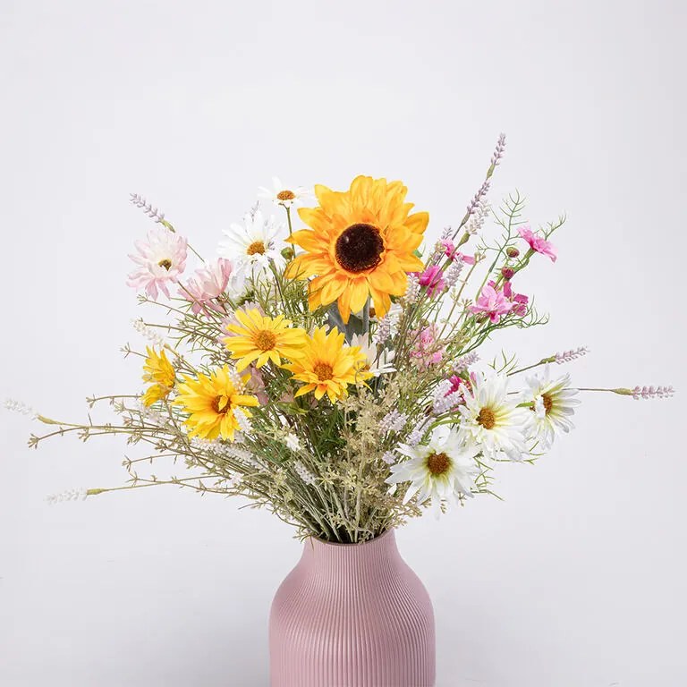 Kytica SLNEČNICE, SEDMOKRÁSKY, LUČNÉ KVETY 65 cm