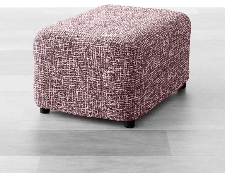 Bielastické poťahy GRAFITI NOVÉ gaštanovo hnedé taburetka (40 x 40 x 40 cm)