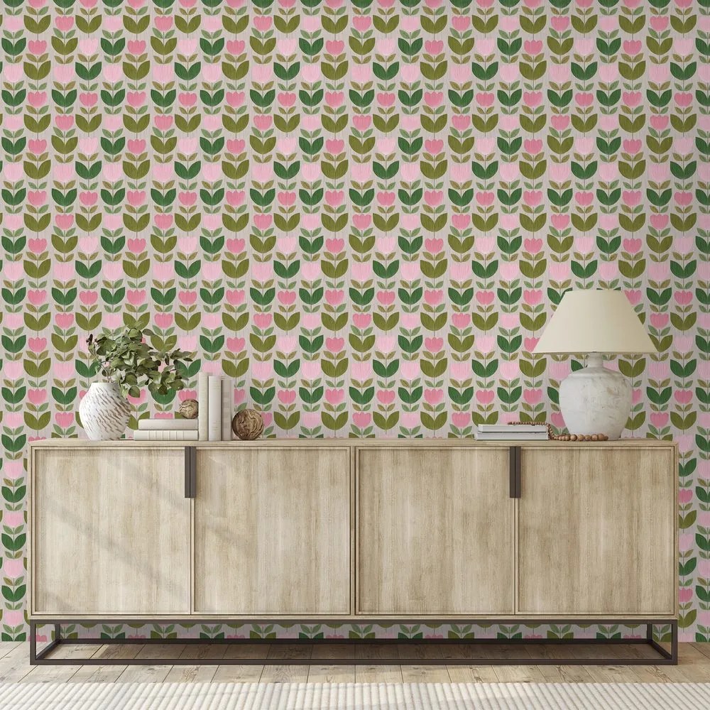 Tapeta kvetinové vzory vo vintage štýle