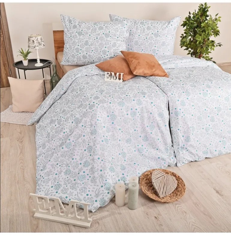 Obliečky bavlnené Sea tyrkysové EMI