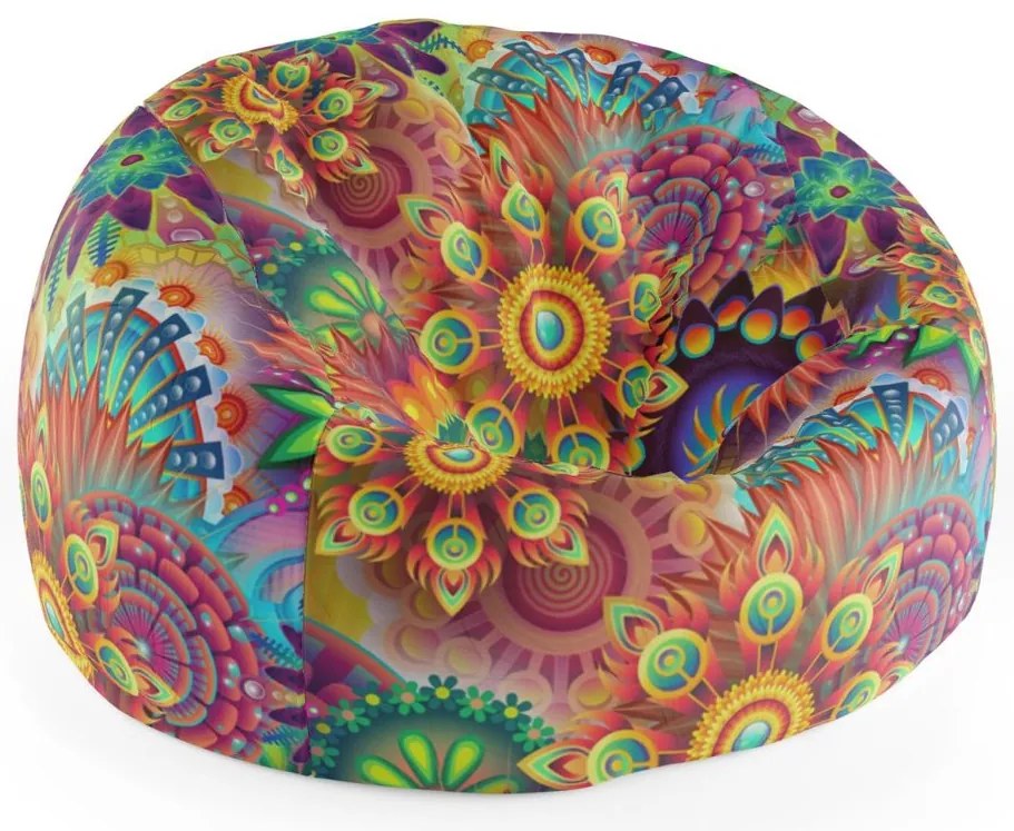 Sedací vak Cocoon farebné obrazce, farebná