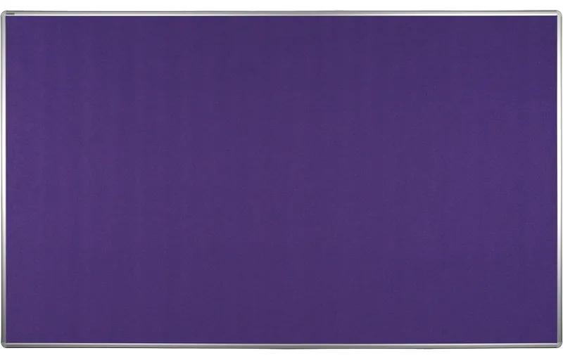 Textilná nástenka ekoTAB v hliníkovom ráme, 2000 x 1200 mm, fialová