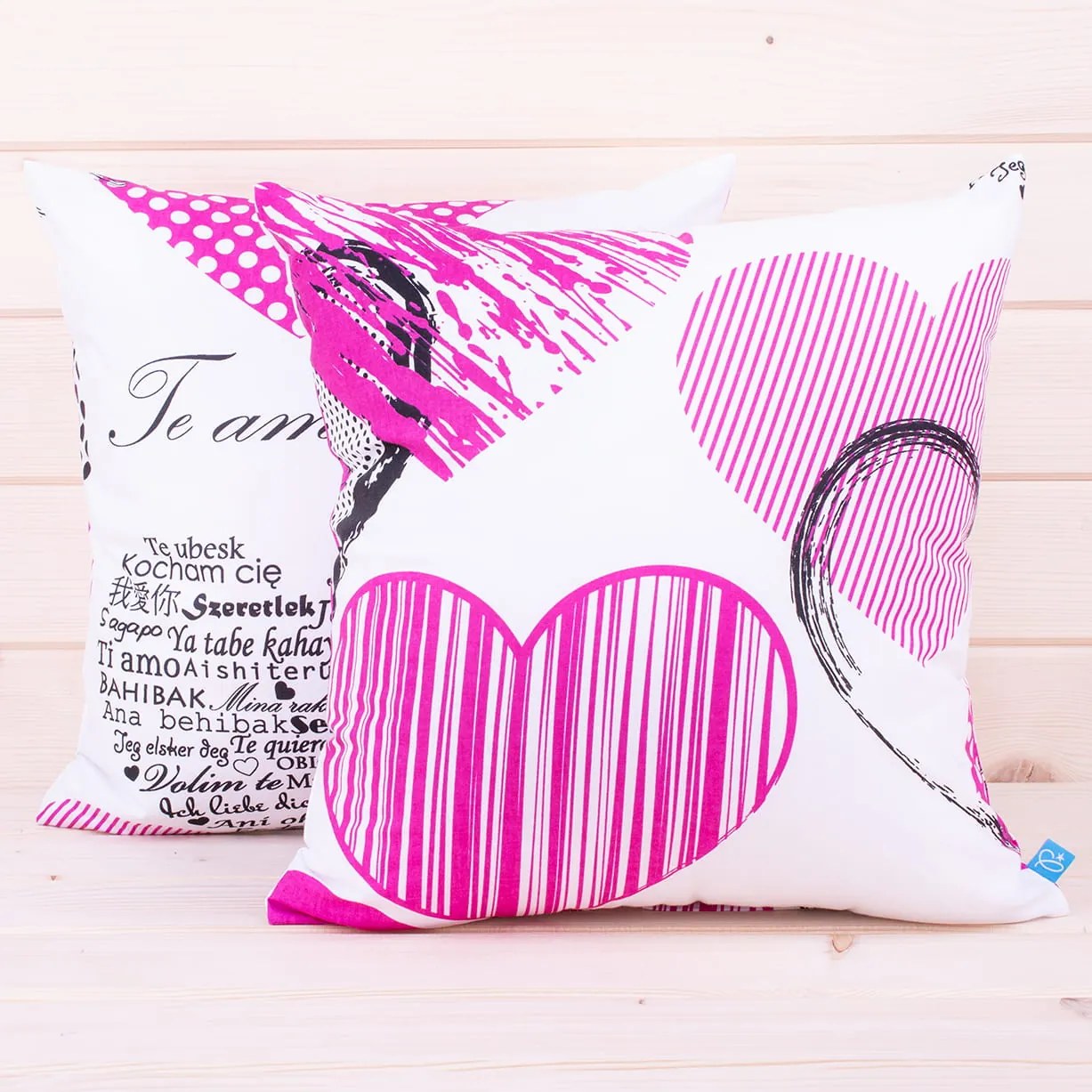 INTERMEDIC SK Obliečka na vankúš Te Amo Love - ružová 40x40 cm