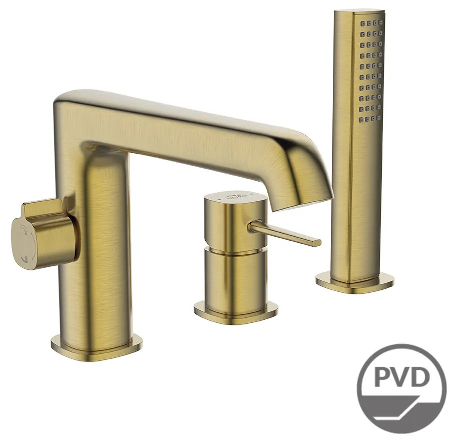 Laveo Pola, 3-otvorová vaňová batéria, zlatá matná, LAV-BAP_G13B