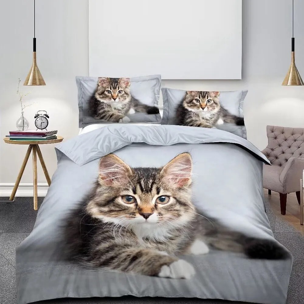 Obliečky KITTY GATO 3-dielna sada 140x200 cm