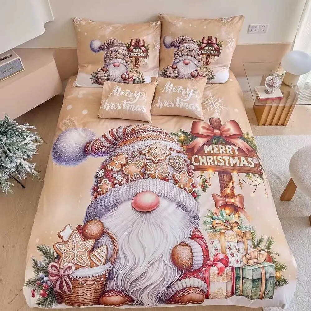 Obliečky Homa GNOMTIME SKIN 3-dielna sada 140x200 cm