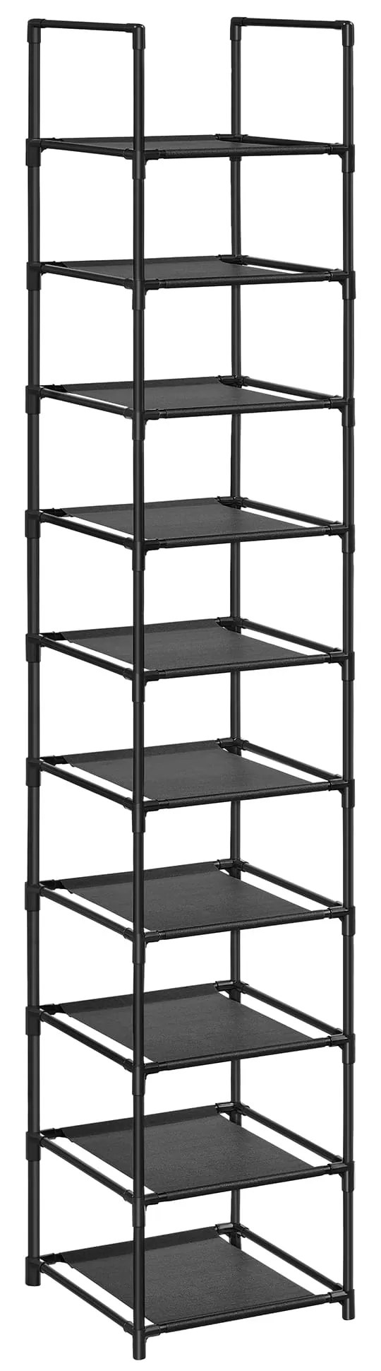 Botník s kovovým rámom ORDEN 173x33 cm, čierny