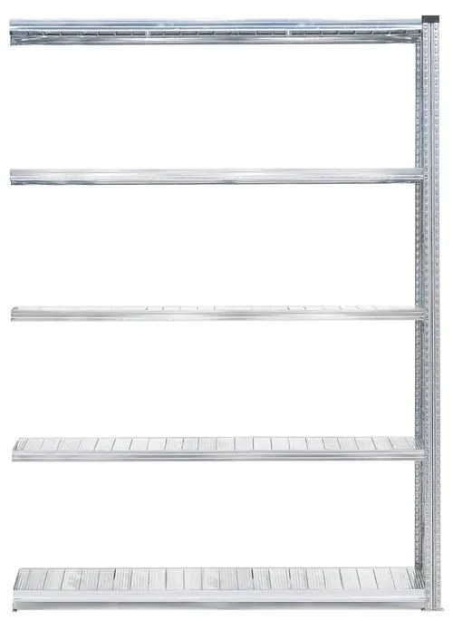 Policový kovový regál TRANSFORM, prídavná sekcia, 2500x1500x500 mm