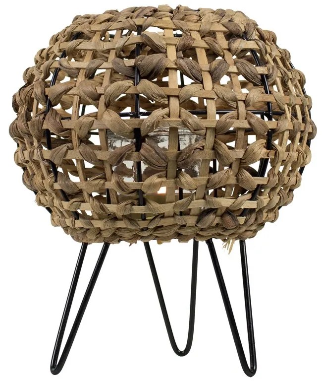 Svietnik Doria pletený z listov na kovových nožičkách 26cm - 26 * 23 * 26cm