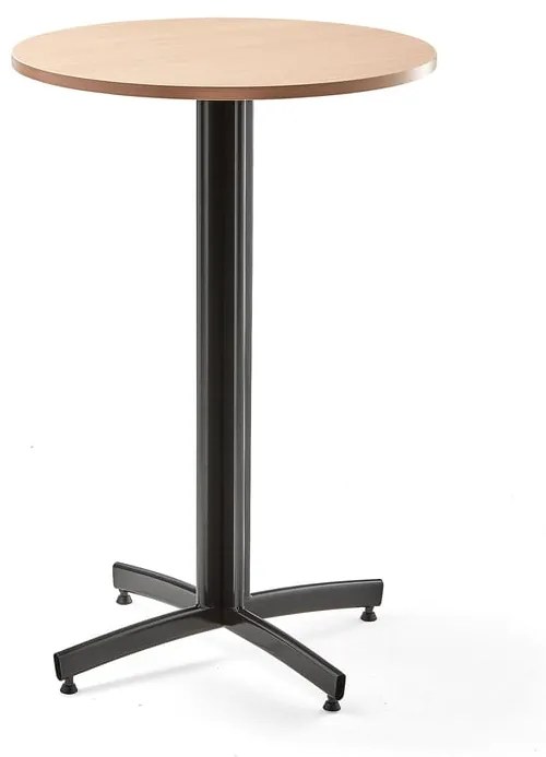 Barový stôl SANNA, Ø700x1050 mm, čierna/buk