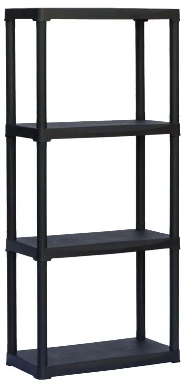 Plastový regál TEMPO, 1330 x 600 x 300 mm, 4 police Plastový regál TEMPO, 1330 x 600 x 300 mm, 4 police