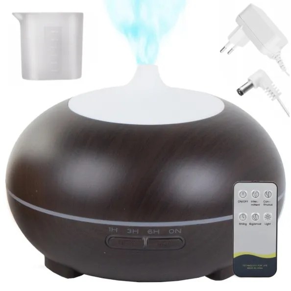 Zvlhčovač vzduchu s ionizátorom 300 ml tmavo hnedý