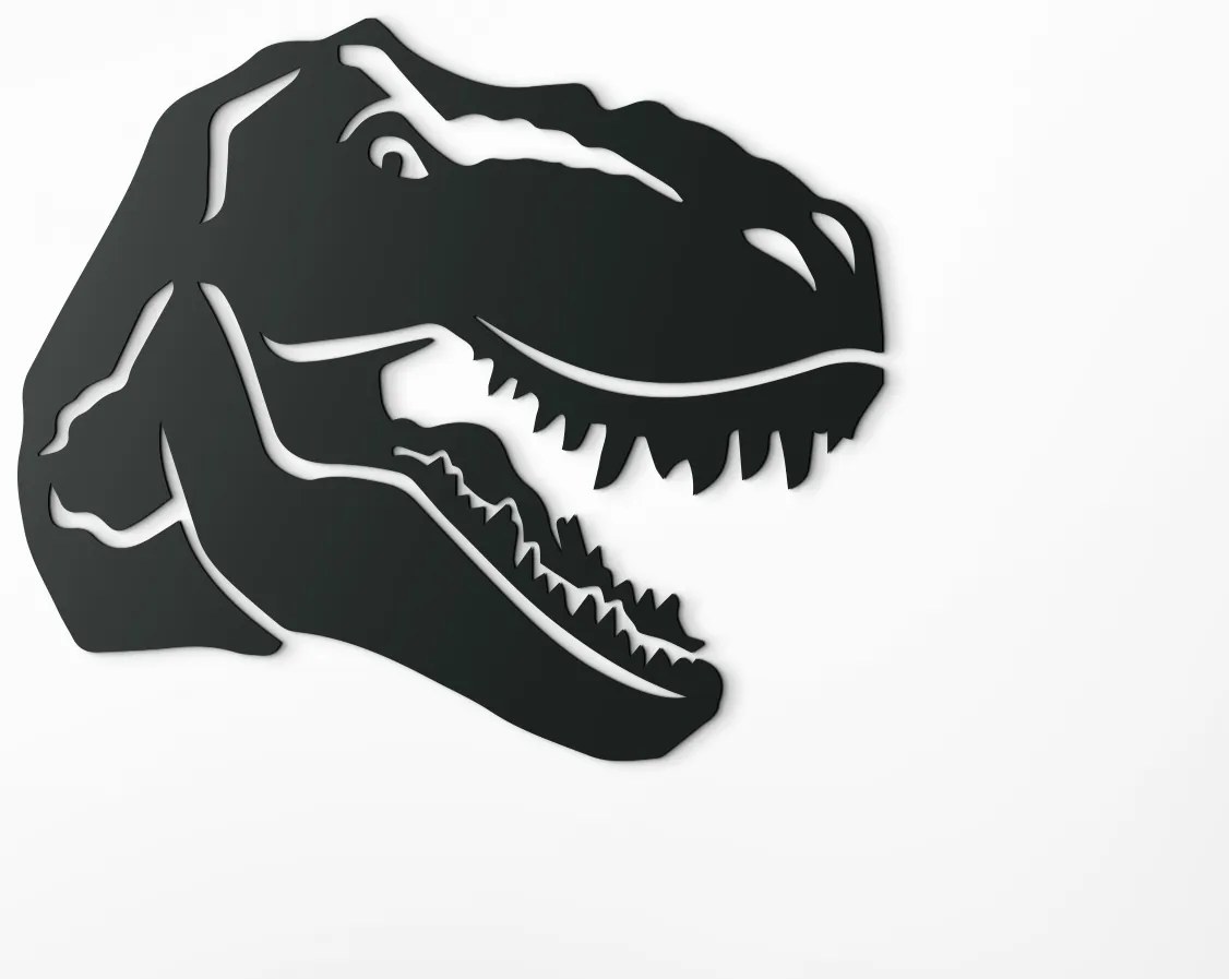 drevko Detská nálepka Tyrannosaurus rex Rozmer obrazu: 28 x 32,5 cm, Farba dekorácie: Čierna