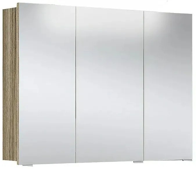 Camargue Orion Zrkadlová skrinka s LED osvetlením, 93 × 68 × 16 cm, dub Sanremo