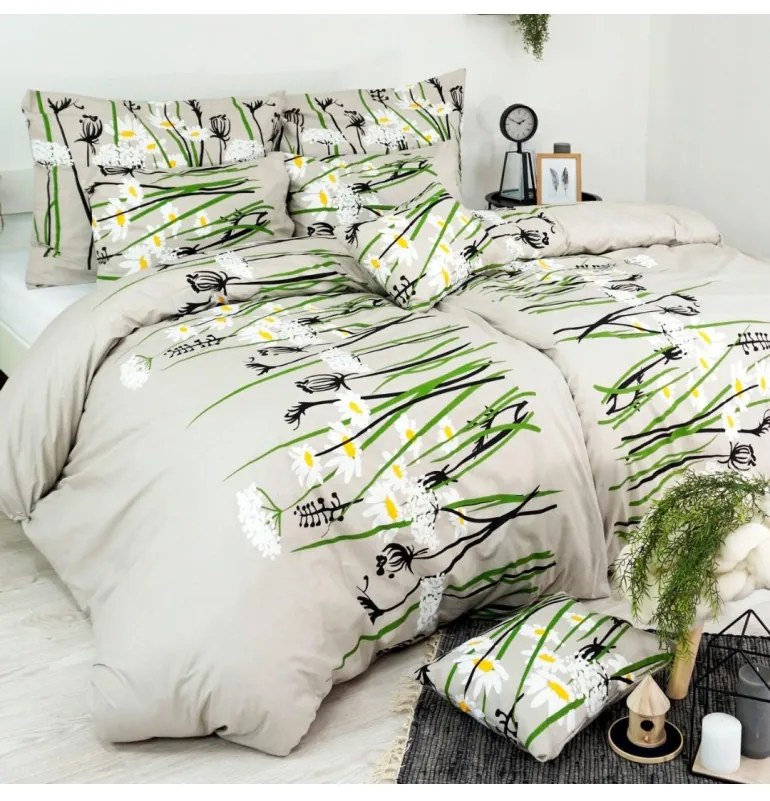 Obliečky bavlnené Margarétky EMI, Paplón 140x220