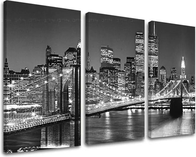 Obraz na stenu 3 dielny MESTO ME036E30 - 120x80 cm