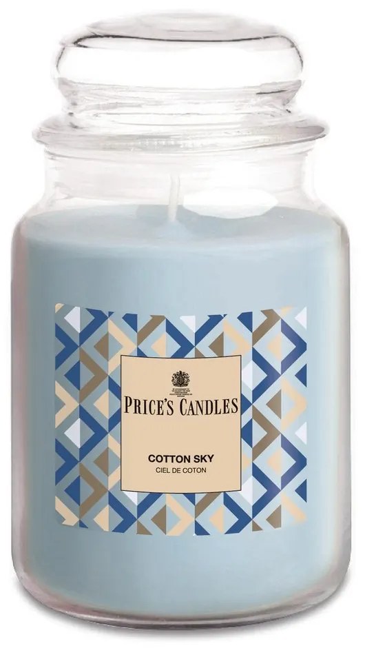 Price´s Price's MAXI vonná svíčka ve skle Cotton Sky - hoření 130h