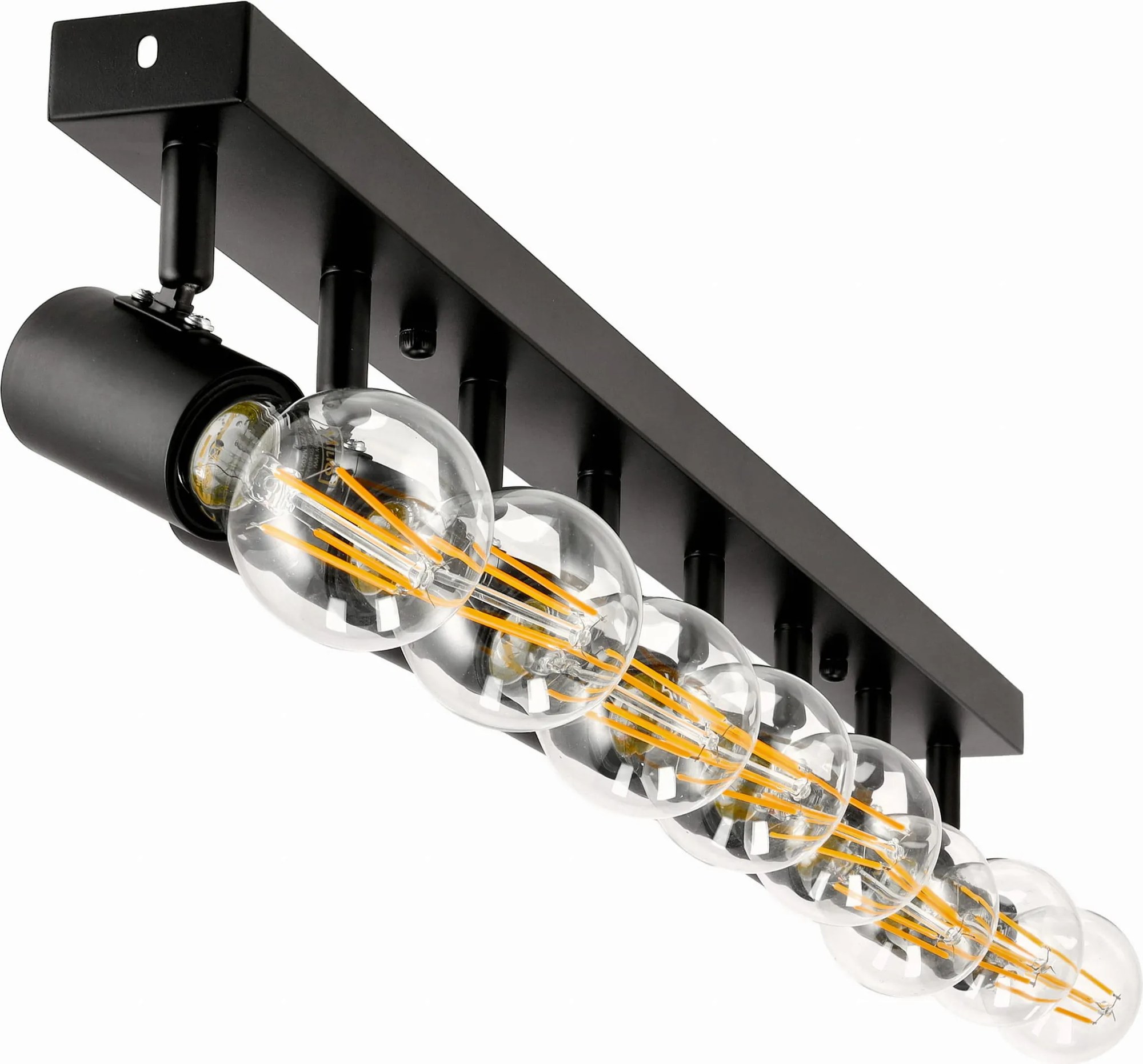 BERGE Stropné svietidlo VIKI 8x E27 čierne