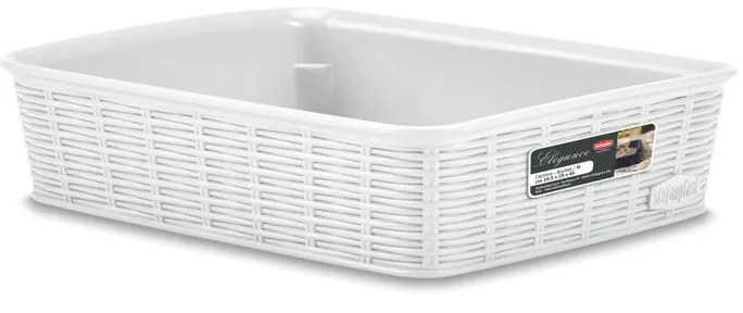 STEFANPLAST Úložný kôš Elegance M, biely